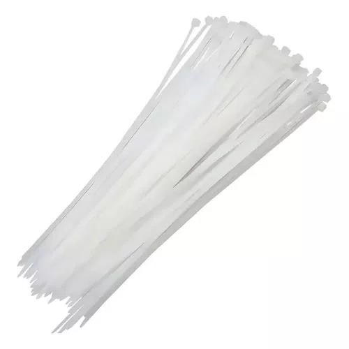 Abracadeira nylon branca - 400x7.6mm - pct 100 pcs