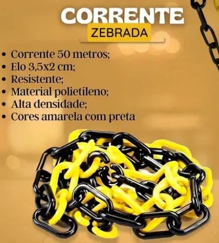 Corrente p/pedestal elo grande pta/am 50cm