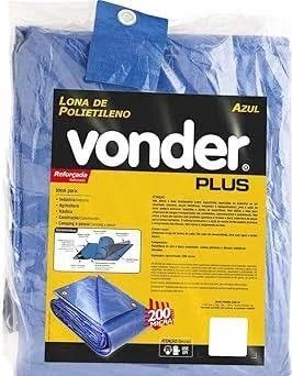 Lona reforcada azul 14 x 4m vonder plus