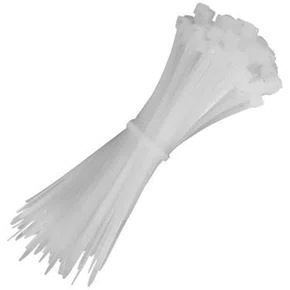 Abracadeira nylon branca - 300x4.8mm - pct 100 pcs