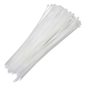 Abracadeira nylon branca - 400x7.6mm - pct 100 pcs