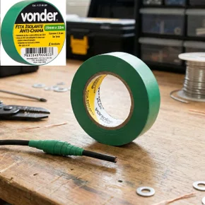 Fita isolante 10m x 19mm verde