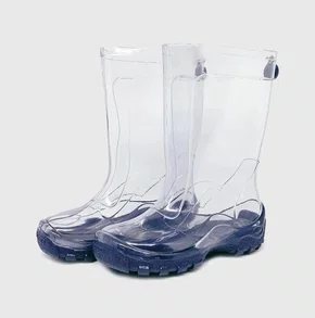 Galocha lisa transparente incolor/azul marinho tam: 28/29