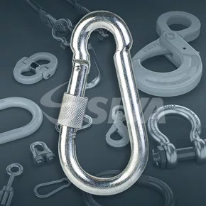 Mosquetao pera com trava rosca