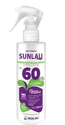 Sunlau spray fps 60 com repelente icaridina (fr100ml)