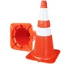 Cone laranja e branco 75 cm