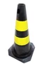 Cone preto e amarelo 50 cm