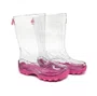 Galocha lisa transparente solado pink 30/31