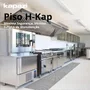 Tapete h-kap sem base cinza 5mm x 1m x 1,20m